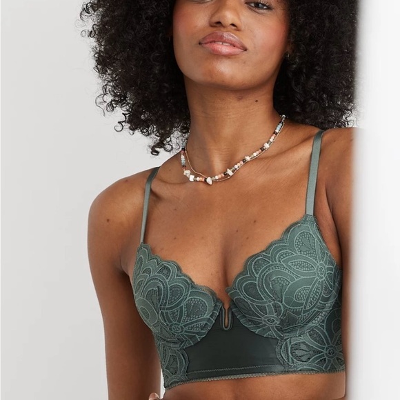 NWOT Show Off Plunge Push Up Rooftop Garden Lace Bra Size 40DD - Picture 1 of 10